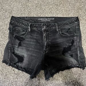 American Eagle Black MIDI Shorts